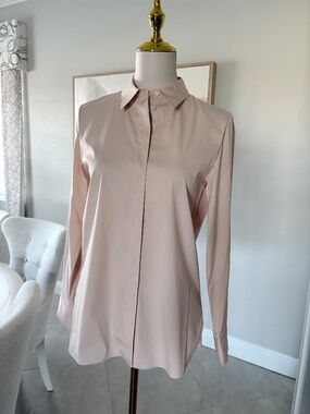 NWT Theory Classic Straight Shirt Cherub Luxe